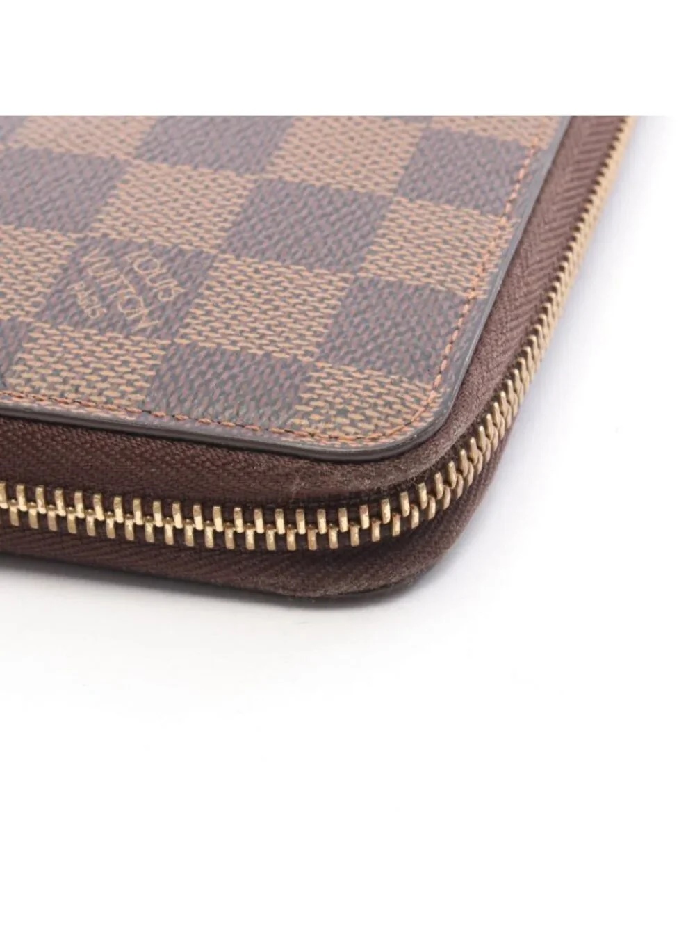 Louis Vuitton Round Wallet Zippy Organizer Damier Ebene Leather